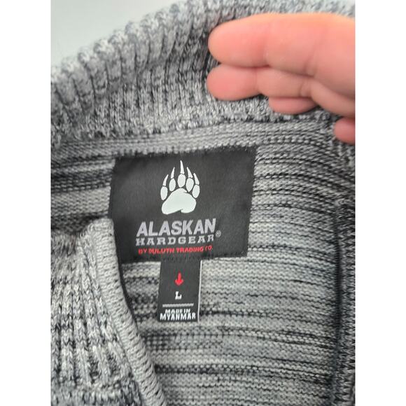 Duluth Alaskan Hardgear‎ Wateroff Merino Wool Sweater Mens XL Gray Heather Knit - Picture 11 of 14